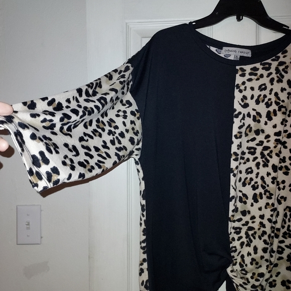 Womens leopard print absolutely famous shirt - Picture 2 of 7